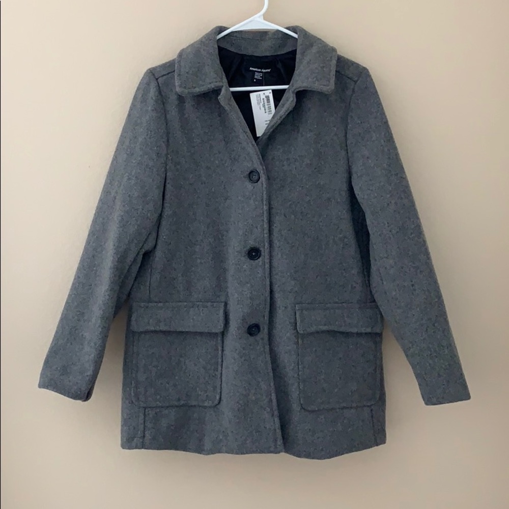 American Apparel Gray Wool Coat